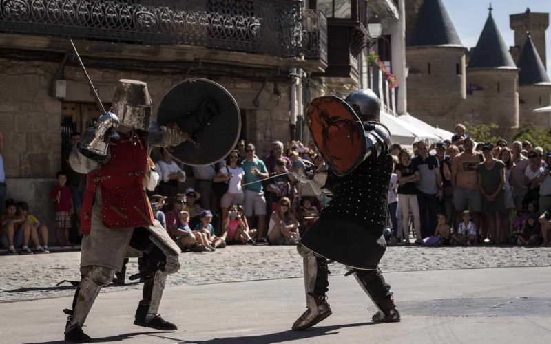 combate medieval fiesta de olita navarra