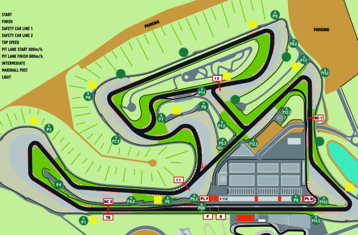 PLANO CIRCUITO de velocidad Navarra